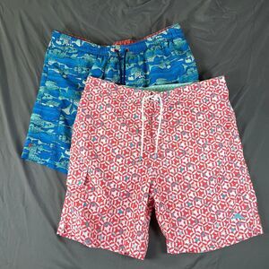 Tommy Bahama Swim Trunks Bundle of Two Men's XL Lined Beach Summer Tropical